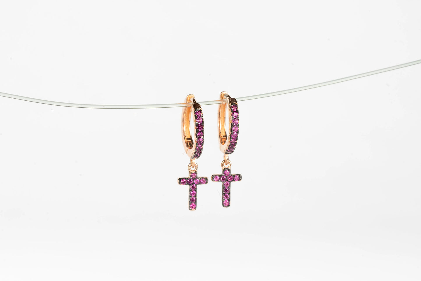 Earring Earrings with Cross Inbeetween Jewellery