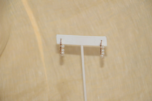 Earring Pearl Hoops Inbeetween Jewellery